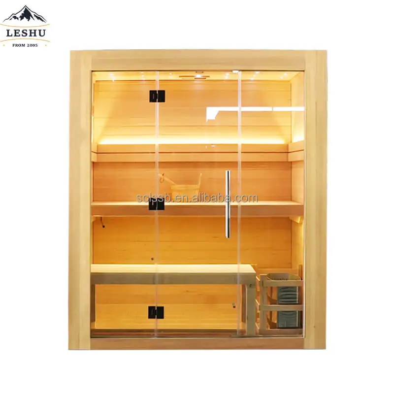 Высококачественная сауна из массива дерева садовая уличная бочка Сауна для 2 человек Leshu заводская цена