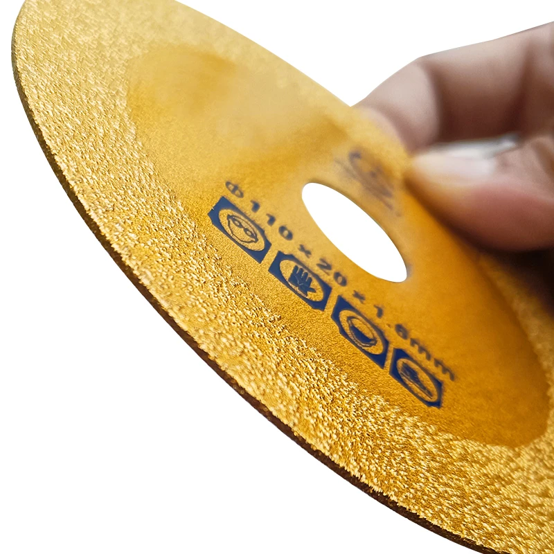 Super Thin OEM 110mm vaccum brazed cutting steel Diamond 4inch Cutter Grinding Saw Blades for Rock Stone Marble Tile