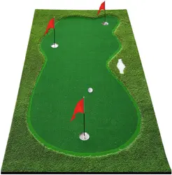 Golf Putting Green/Mat-Golf Training Mat- Professional Golf Practice Mat- Green Long Challenging Putter for Indoor/Outdoor