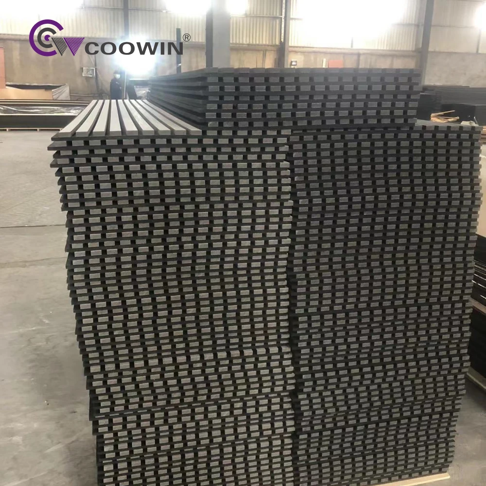 Sound Absorbing Black Oak Wood Slat Wall Panels Acupanel Acoustic Panel Akupanel