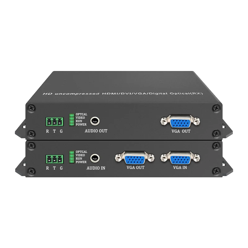 Uncompressed VGA Fiber Optic Extender 10KM 20KM 40KM 60KM 80KM VGA to Fiber Optic Converter