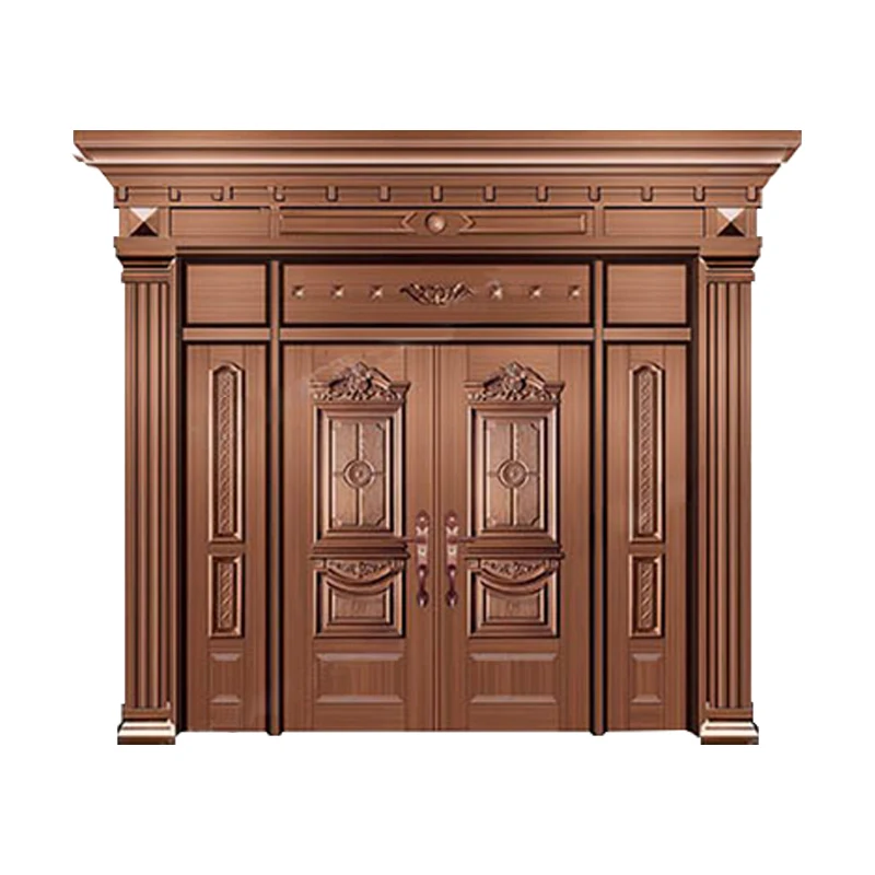 Entry high security custom house front front metal doors in china