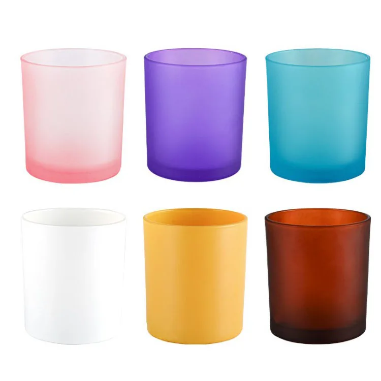 Wholesale DIY large colorful amber white green matte black luxury crystal ceramic empry unique candle jars in bulk