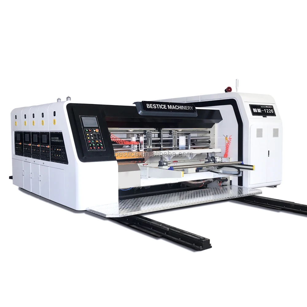 Corrugated carton flexo printing rotary die cutting machine logo flexographic printer for corrugado packaging boxes making