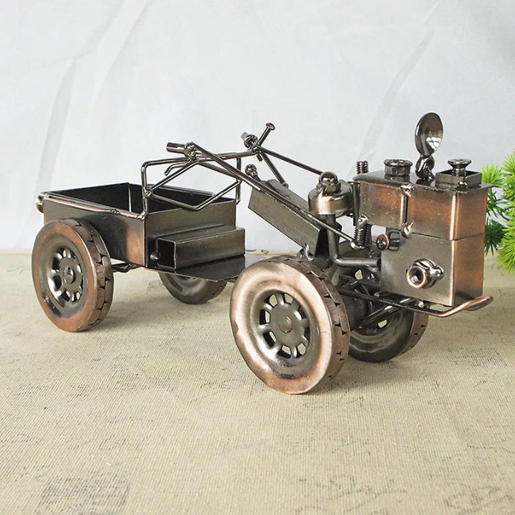 Tractor Model Truck Tractor Ornament Car Decoration Toys for Kids Small Car Display Model