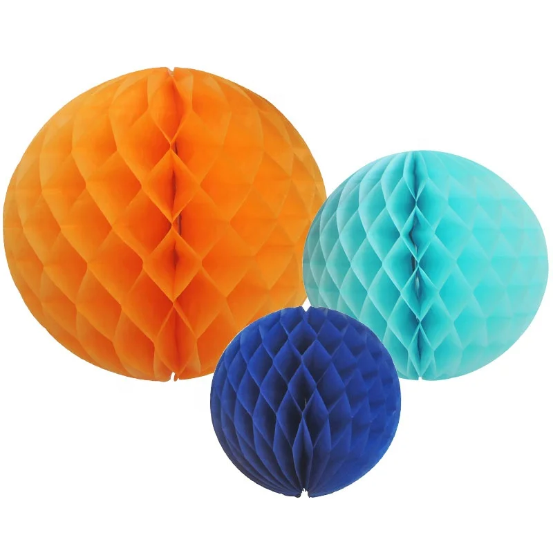 wholesale 2021 Colorful Set Tissue Paper Honeycomb Balls Paper supplies decoration kit different size