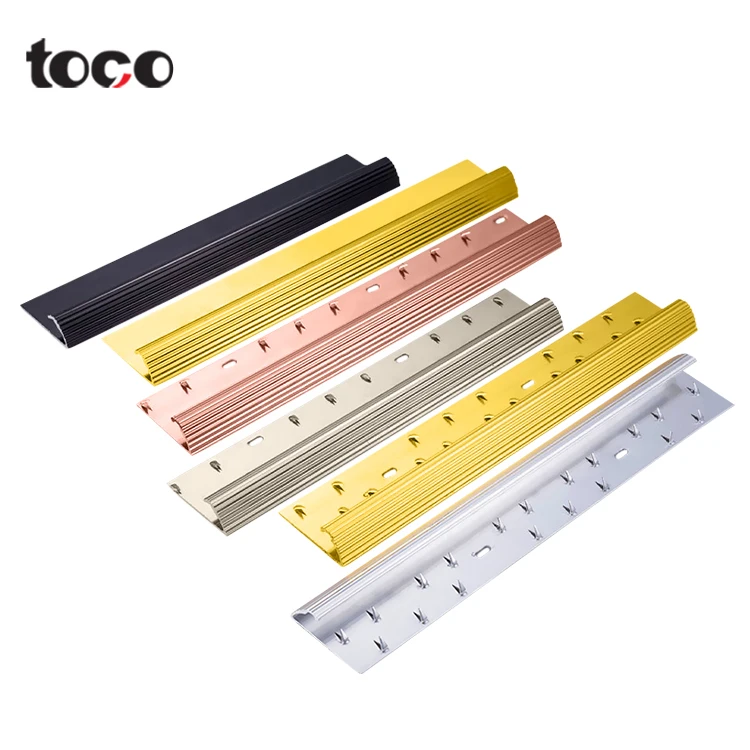 Toco Flooring accessories  aluminum carpet closing trimming Edge carpet transition strips Extrusion Profileing