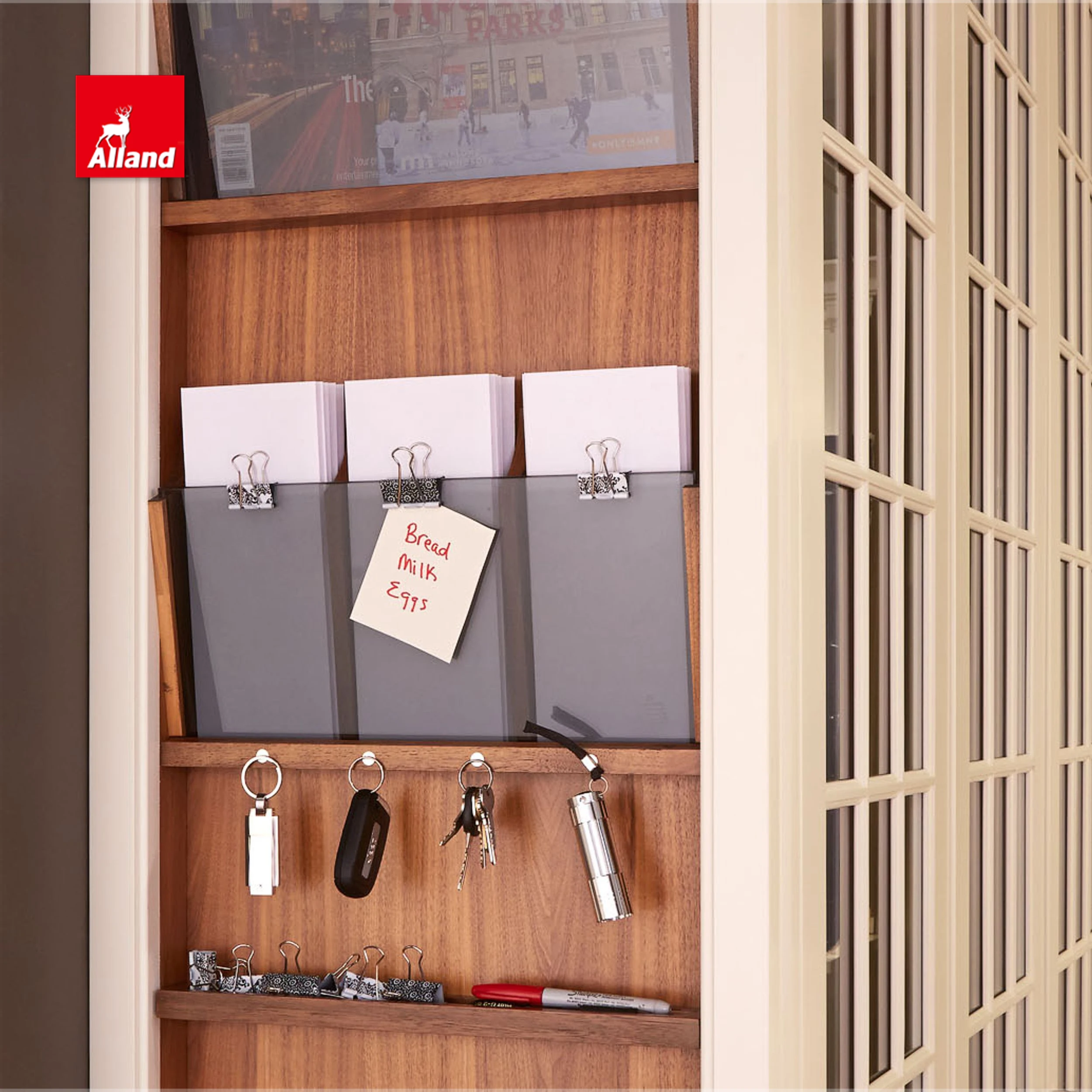 Noble Harmonious Walnut Hardwood Kitchen Cabinet With Horse Legs Double Island And Inner Drawers In Massive Pantry