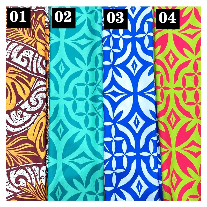 Hawaii Vintage Polynesian Tribal Fabrics Fashion Design Samoan Printed Fabric Prints for Garment Making