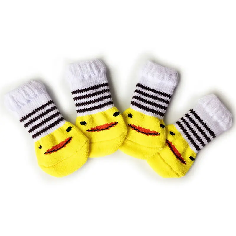 Wholesale Different Pattern Soft Pet Socks Cartoon Anti-slip Waterproof Warm Cute Pet Dog Socks