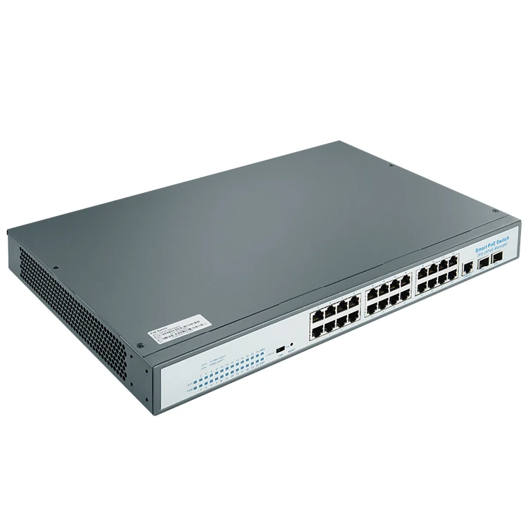 
450W Managed L2 PoE Switch 24 Port with 2 SFP Network switch ethernet for CCTV IP Phone 