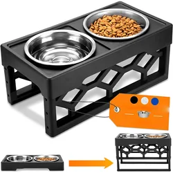 New Arrival  safe anti-slip stainless steel  detachable support  elevated dog bowls dog water  food bowl  dog feeder