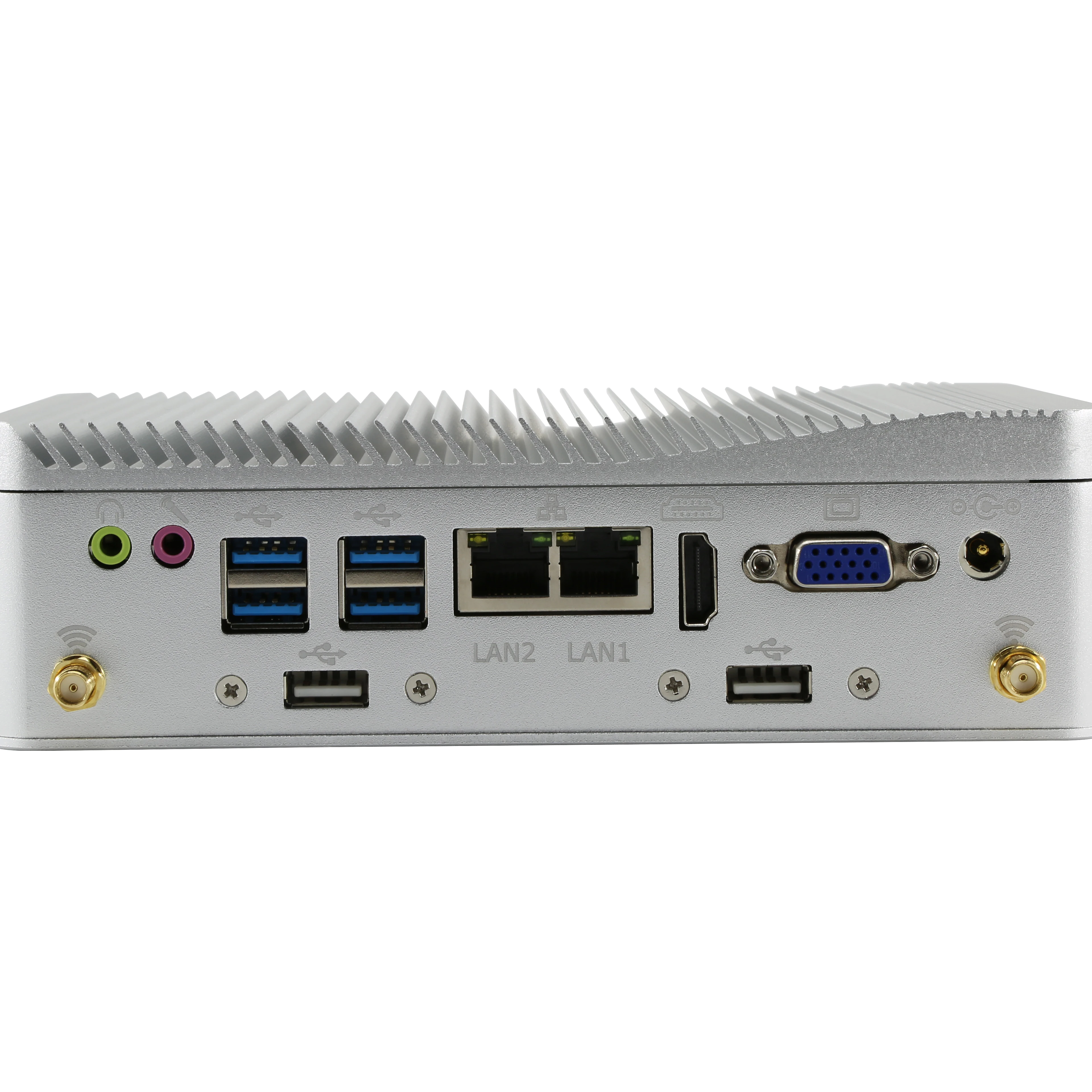 Fanless Mini pc computer desktop J4125 J1900 6157U i3 i5 NUC mini pc with Dual RS232 Dual Lan industrial computer