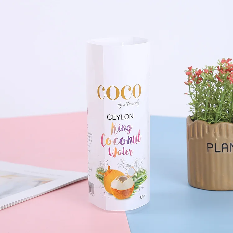 Food Printing Bottle Label Films Plastic Shrink Film Labels Pvc Shrink Label