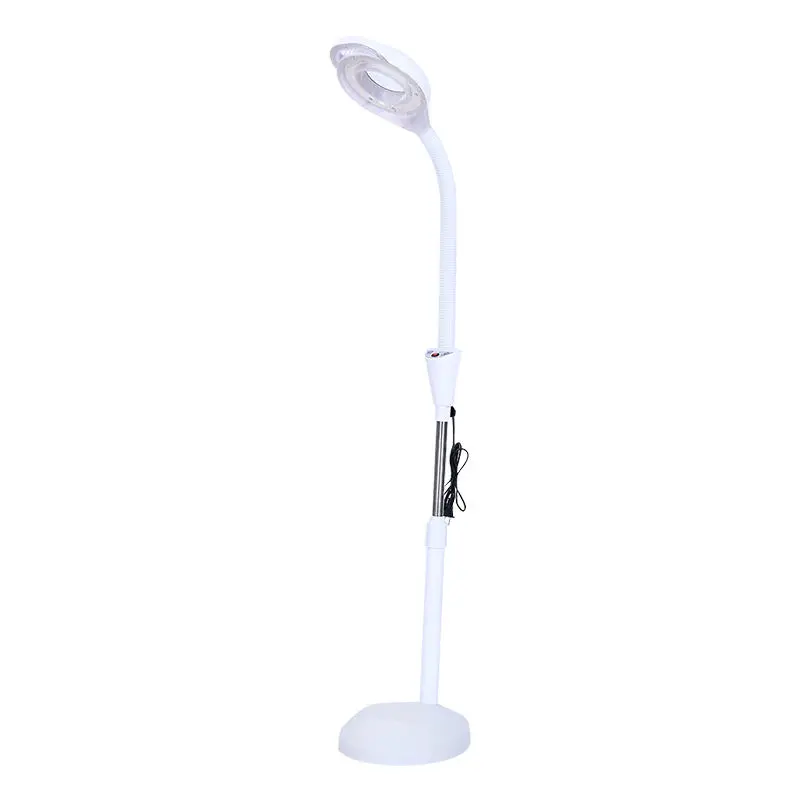 Beauty skincare salon magnifying floor magnifier glass lamp led light with 8X magnifying glass for eyelash extension aesthetics