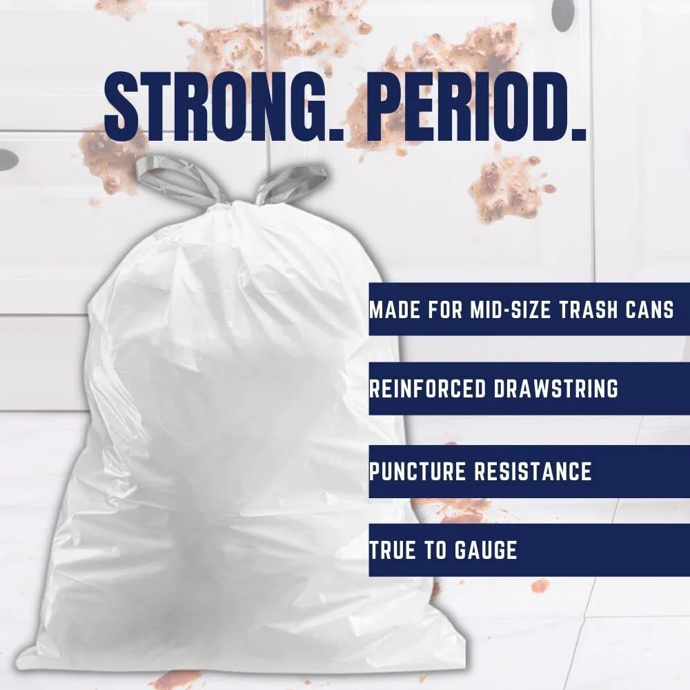 Eco friendly machine making production line plastic hdpe black drawstring trash plastic garbage bag 13 gallon on roll