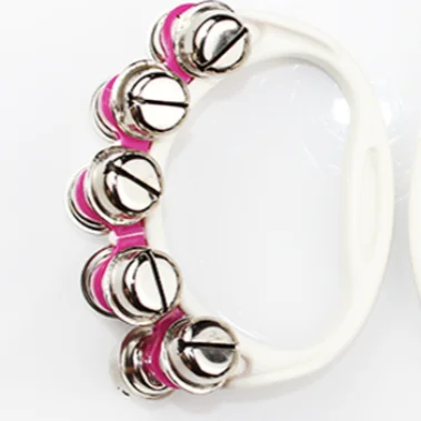 Red Mini Hand Bell for Adult and Children Tambourine Plastic Toys and Gift Noise maker Party Favor Multicolor