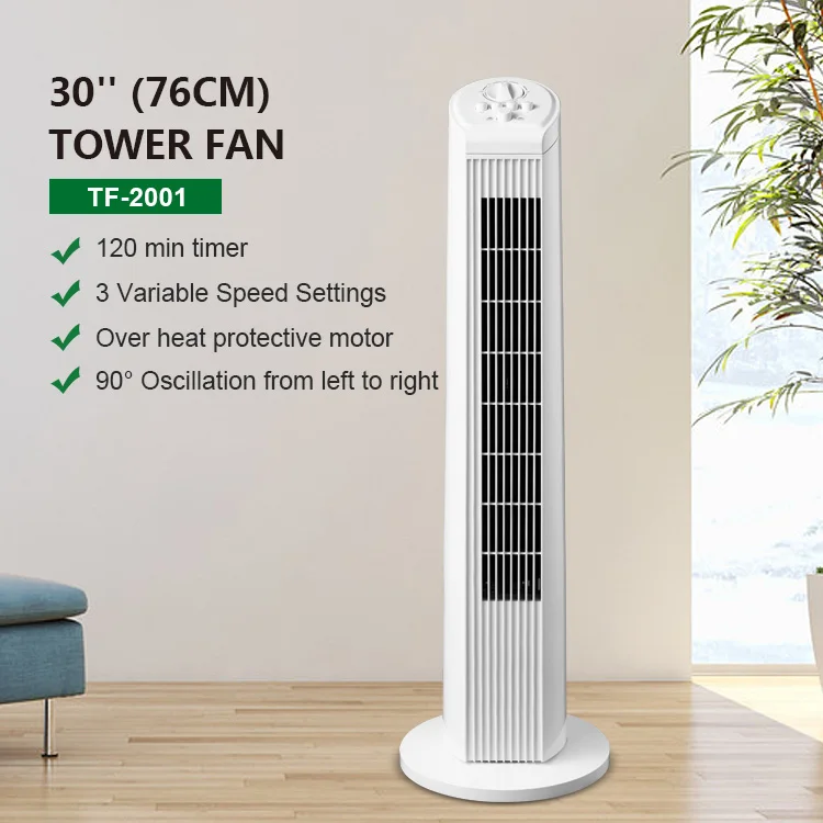 Tower Fan quiet home oem floor tower electric room fan rotating cooling silent smart oscillating stand