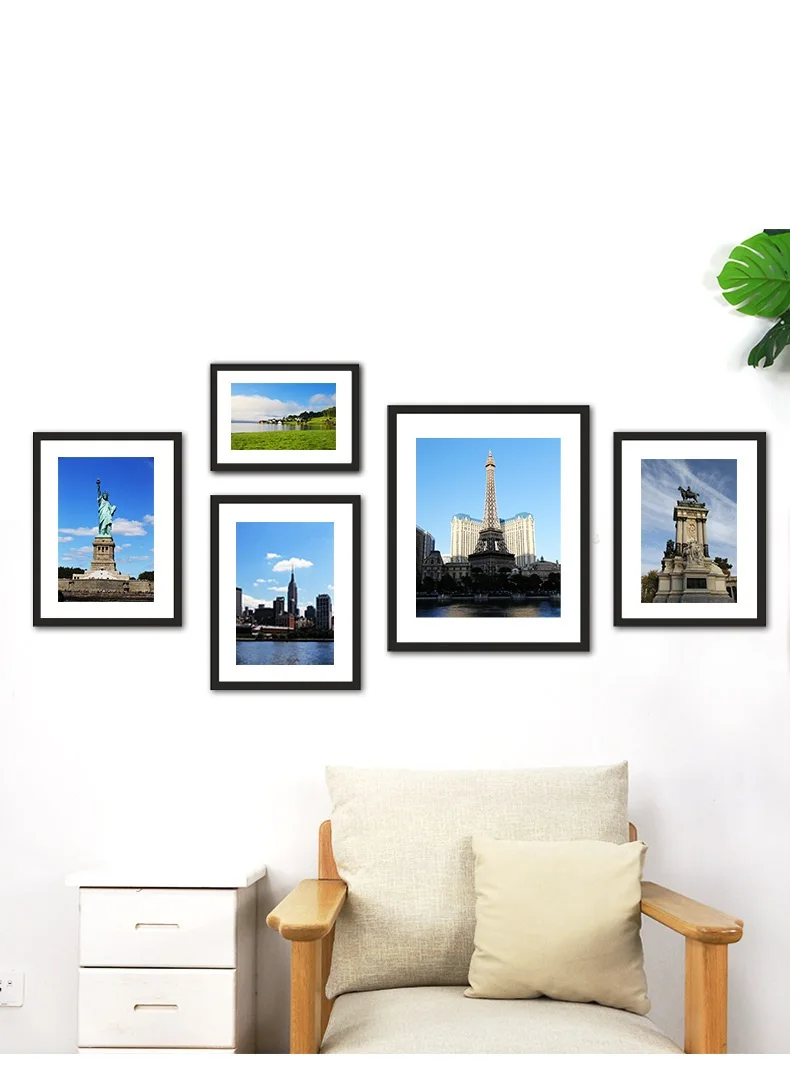 Wholesale Cheap A0 A1 A2 A3 A4 A5 5x7 11x14 24x36 Inches  Wooden Painting Frame Home Decoration Modern Picture Frame