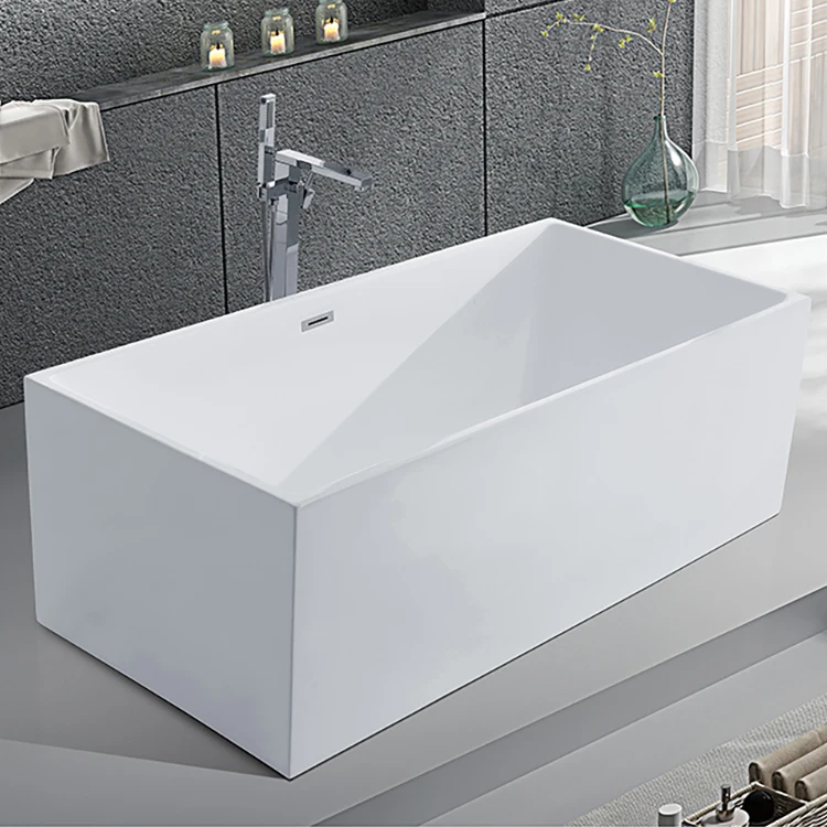 Bathroom Deep So Room Deep Soaking Bathtub with Faucet Freestanding Bath Tub Factory Acrylic Eco-friendly CE Modern 1.5m