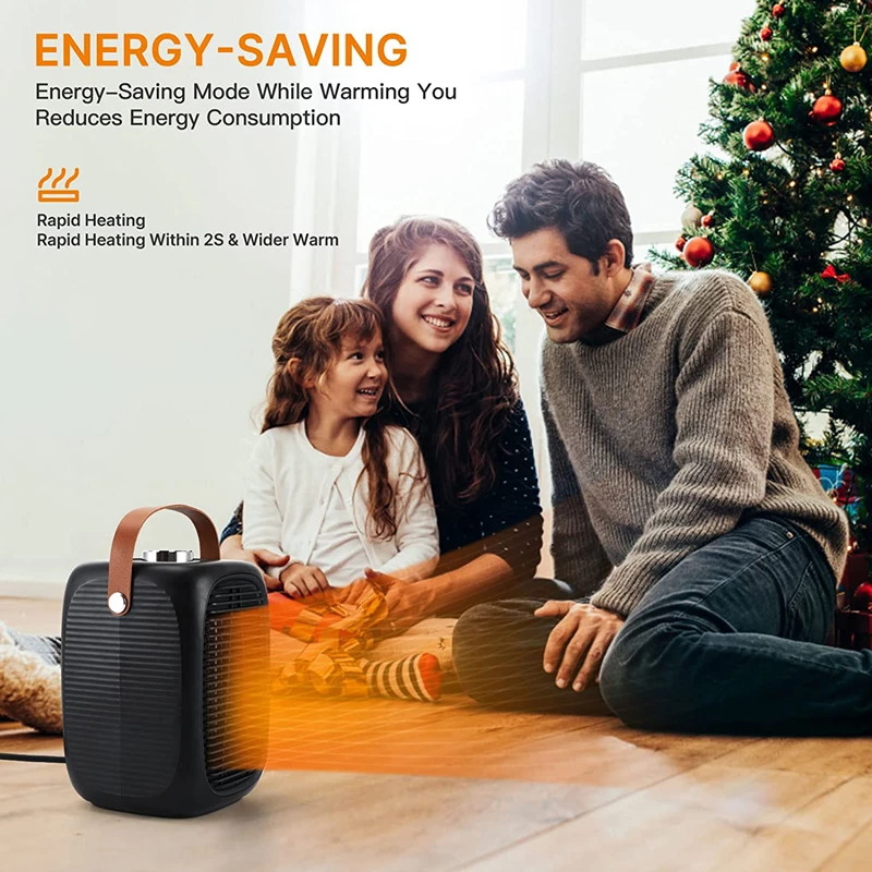 New Model 1000w Mute Desktop 2S Fast Heating Fan Living Room Portable PTC Ceramic Fan Heater