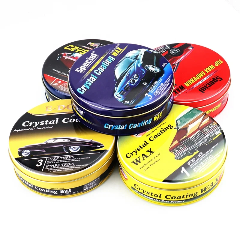 Hot sale custom printing luxury colorful auto polish wax car wax empty metal tin box