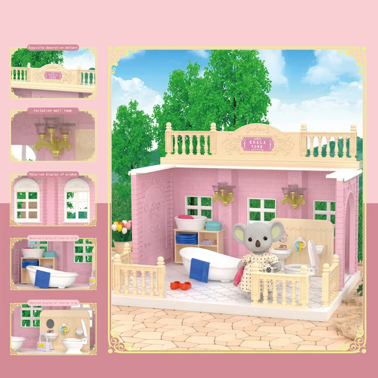 
Pretend Educational DIY assembly toy Koala Scene bathroom accessories Play House Kid intelligence toys 