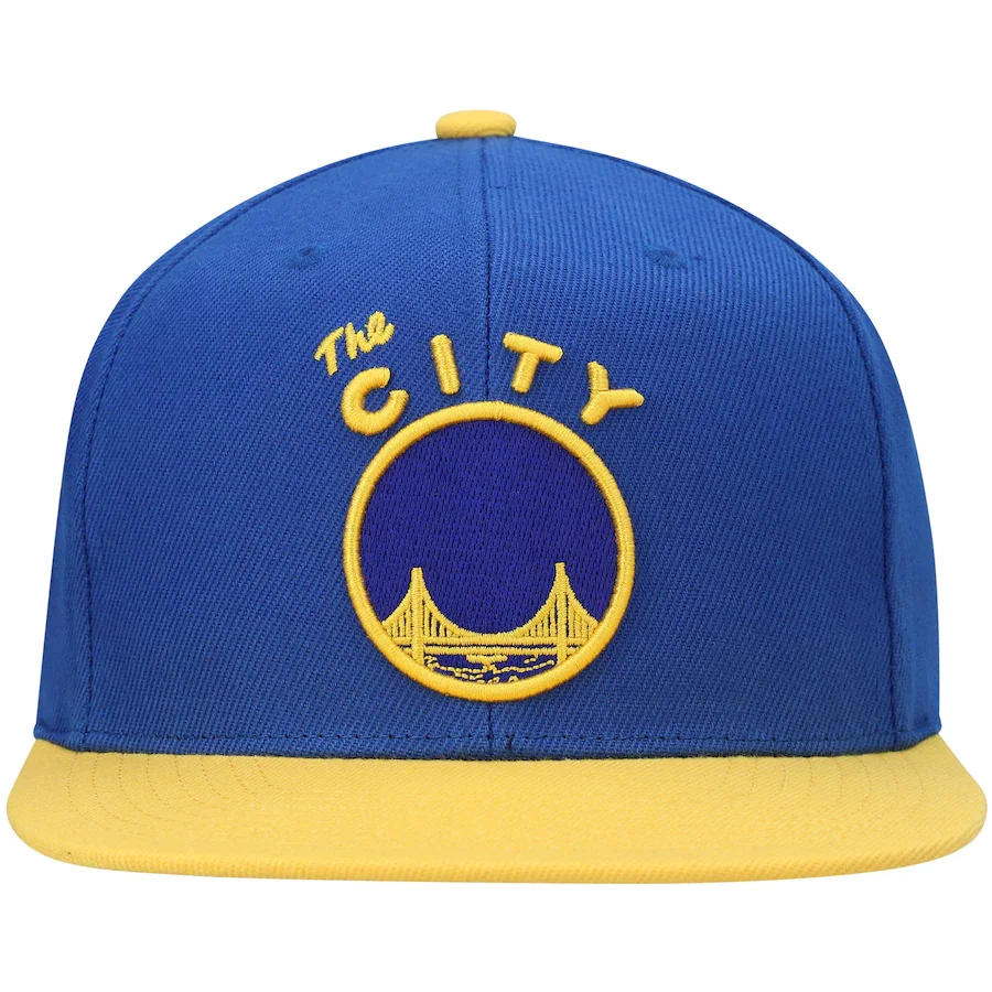 Customized New Blue Snapback Era Flat Brim Cap 6 Panel Baseball Caps With Custom Logo Woven Patch Hat Yellow Plastic Strap Hats