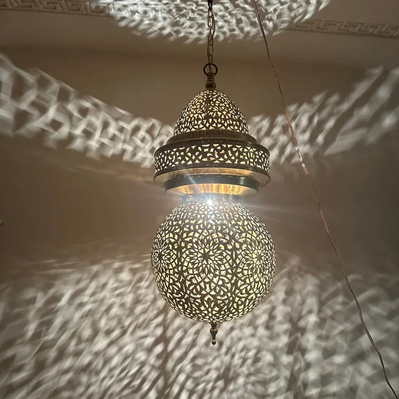 Shades moroccan lighting Flame Pendant Light Gold Chandelier Pendant Lighting Lamp