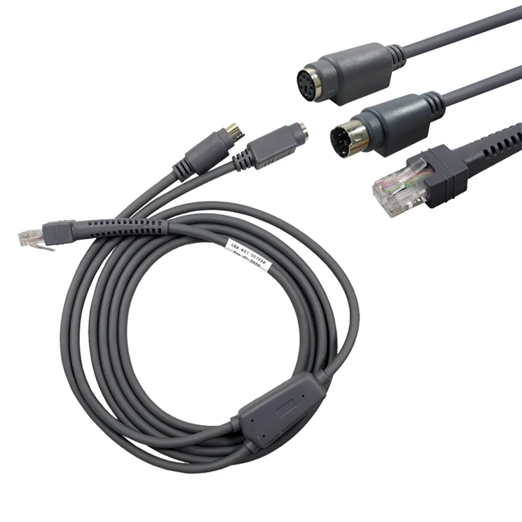 ODM OEM 2 м 7ft Ps2 клавиатура Клин для RJ45 сканер штрих-кода кабель для передачи данных для Zebra Symbol ls2208 ds2208 CBA-K01-S07PAR