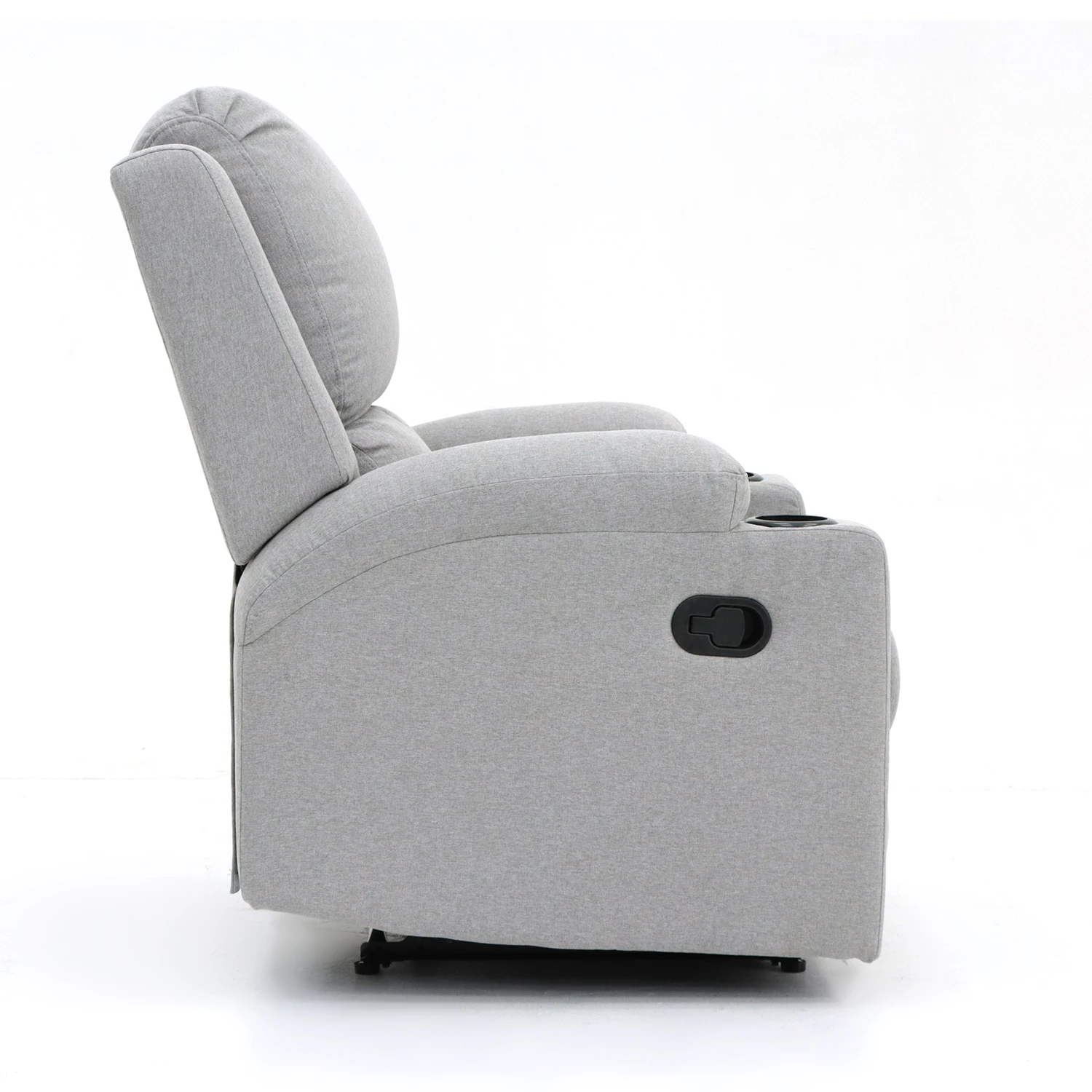 Geeksofa Modern Microfiber Fabric Manual Recliner Chair Lazy Boy Style with Cup Holder for Living Room Furniture from China