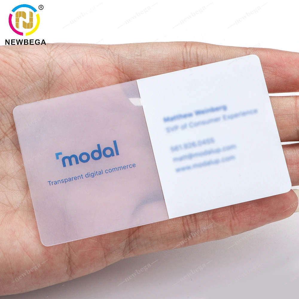 Luxury Printing PVC Plastic Business Card Transparent business cards with Logo Offset Printing