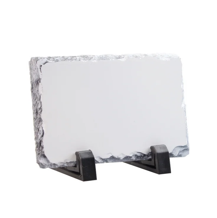 Yinsa SH007 Wholesale 15*20cm Rectangular sublimation blank rock stone photo slate frame for custom printing Photo Stone