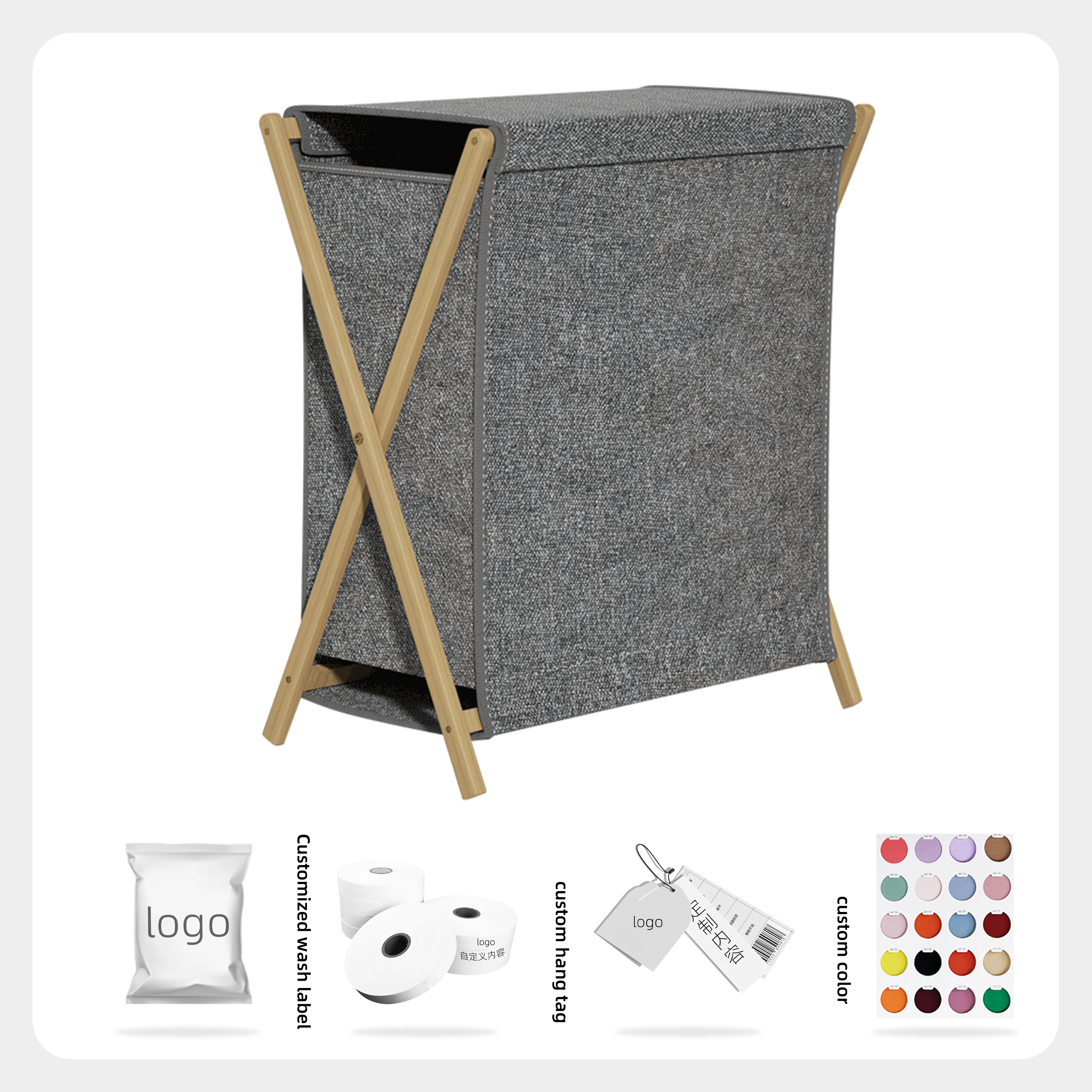 OEM&ODM Customized Dirty Clothes Basket Folding Laundry Basket Home Clothes Storage Basket