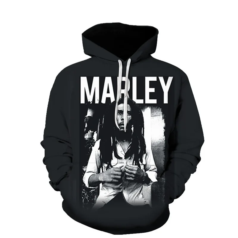 2022 New Arrivals Rasta Fashion Pullover Hoodie Manufacturers Custom Unisex 3D Bob Hoodies