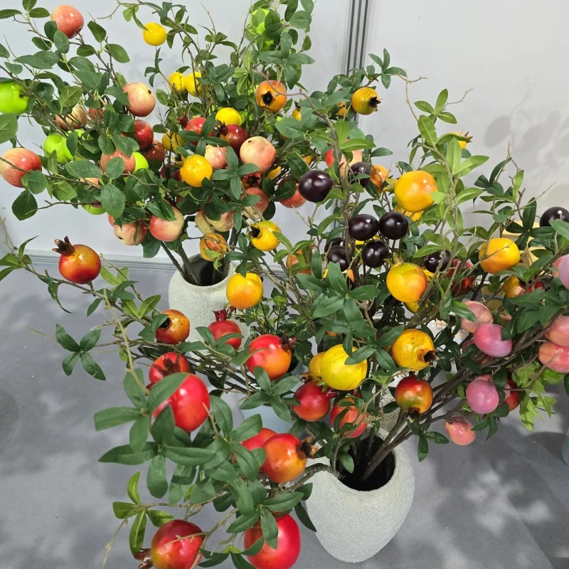 Beautiful home hotel flower arrangement decorations various artificial plants flowers fruits and berries dyed crafts