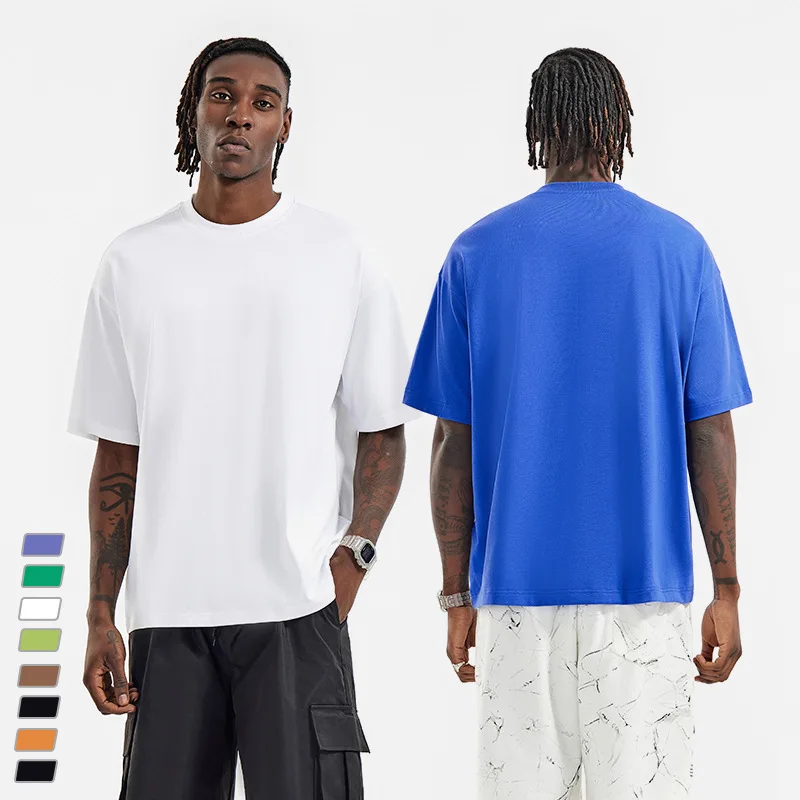 Fashion Street Style Plain Blank Printing 100% Cotton 200GSM Oversized T Shirt  Wholesale Custom OEM brand Tee Shirts for Men