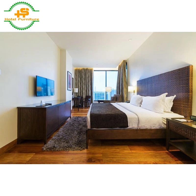 HS-N186 Modern design European style wooden international project single bed frame hotel room furniture set