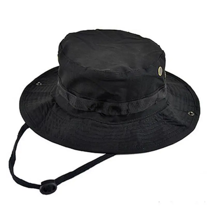 Military Boonie Hat Tactical Camo Bucket Wide Brim Sun Hiking Booney Cap