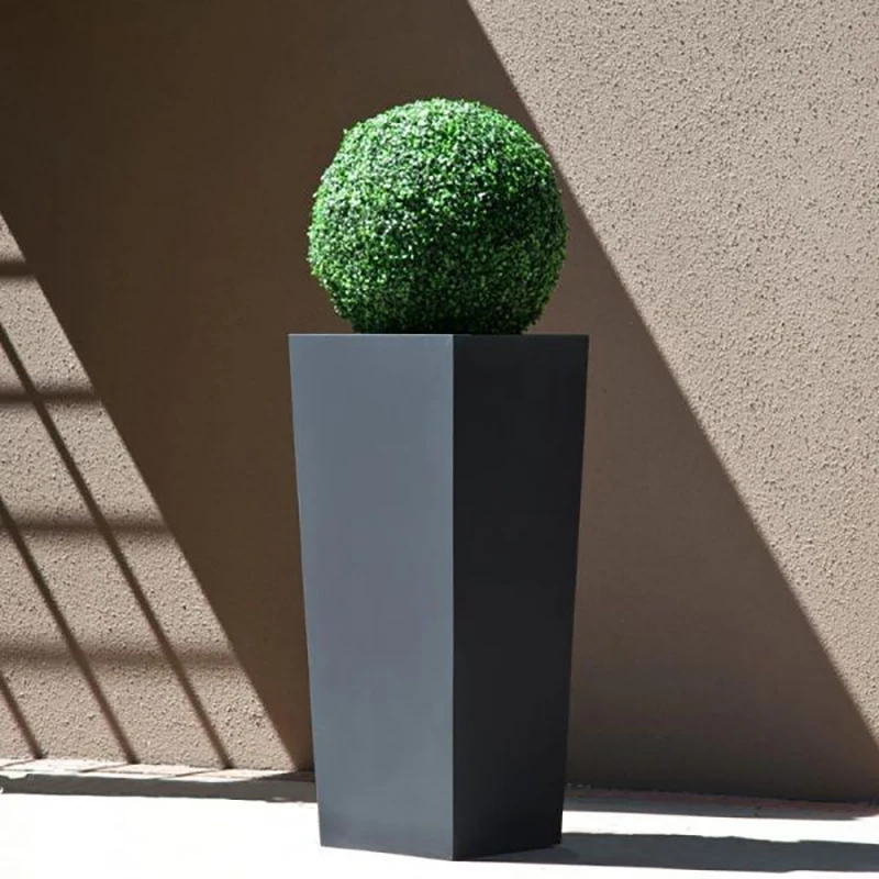 Fashionable Powder Coated Rectangular & Square Aluminum Flower Planter Box with Clean Modern Lines