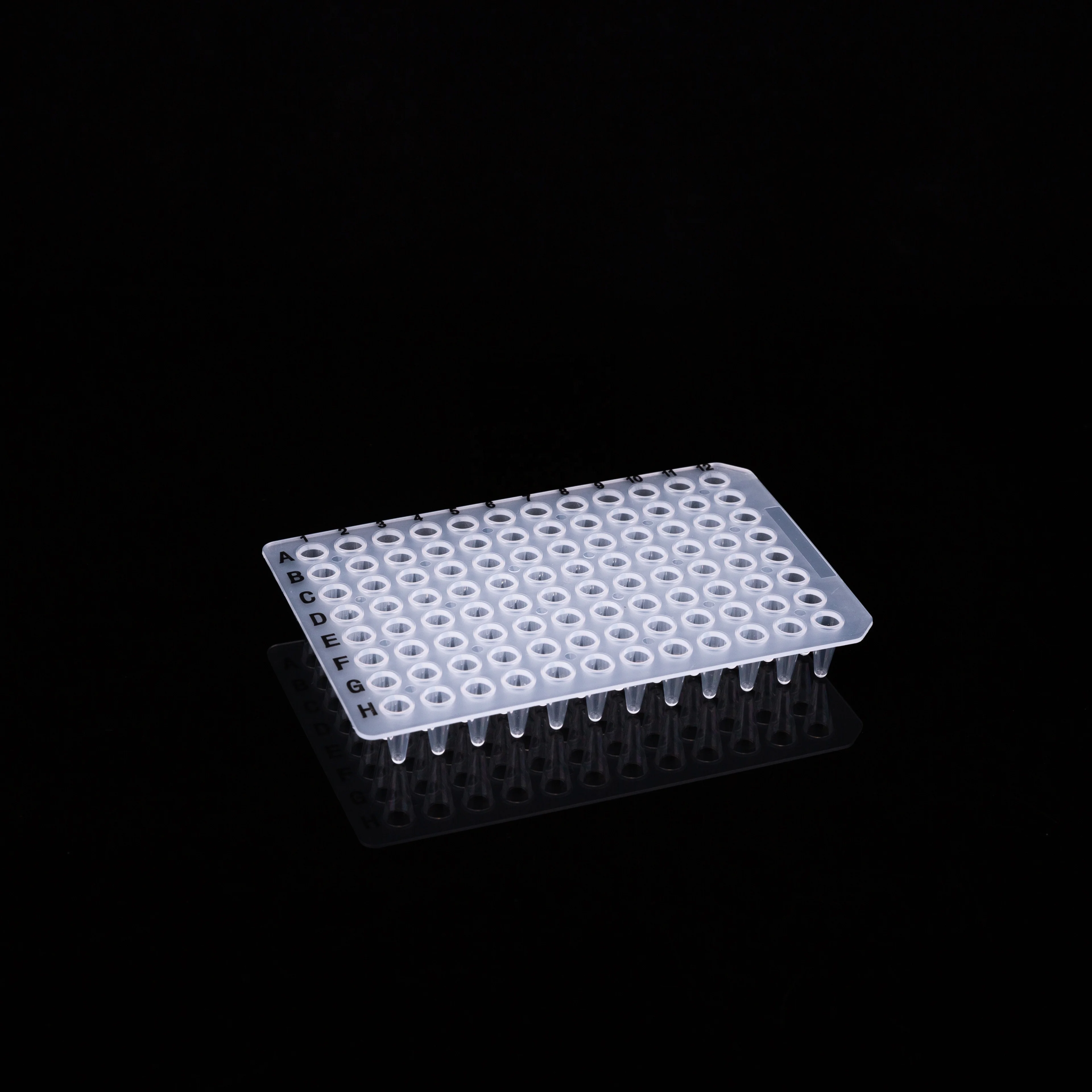 lab equipment 0.1Ml 96-Well Pcr Plate No-Skirt Transparent Medical Grade polypropylene
