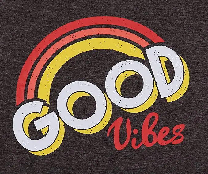 Женская Винтажная футболка без рукавов, Повседневная футболка с графическим рисунком, майка Good Vibes Rainbow