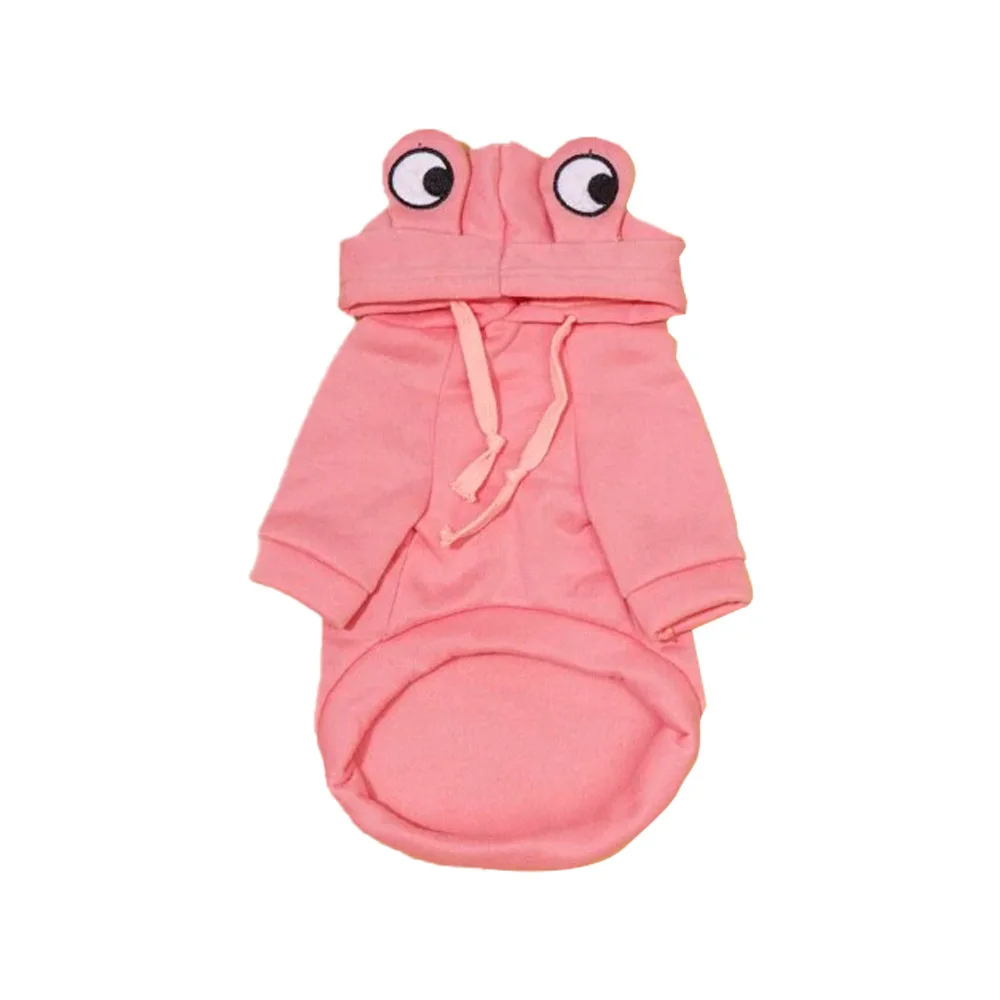 CuteHoodie Frog Shape Coats Pet Halloween Cosplay Costume Pet Clothes Hooded Sweatshirt for Puppies Cat