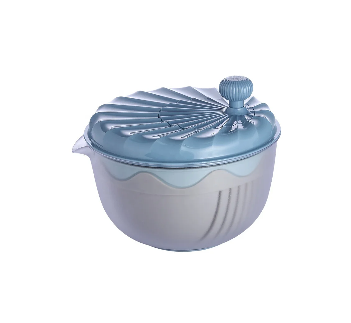 6 in 1 Multifunctional Manual Plastic Vegetable Dryer Salad Spinner for Kitchen Salad Tool