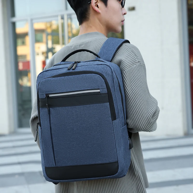 15.6 inch Unisex Custom logo Laptop backpack Large Capacity Trendy Backpack With USB Charging Port