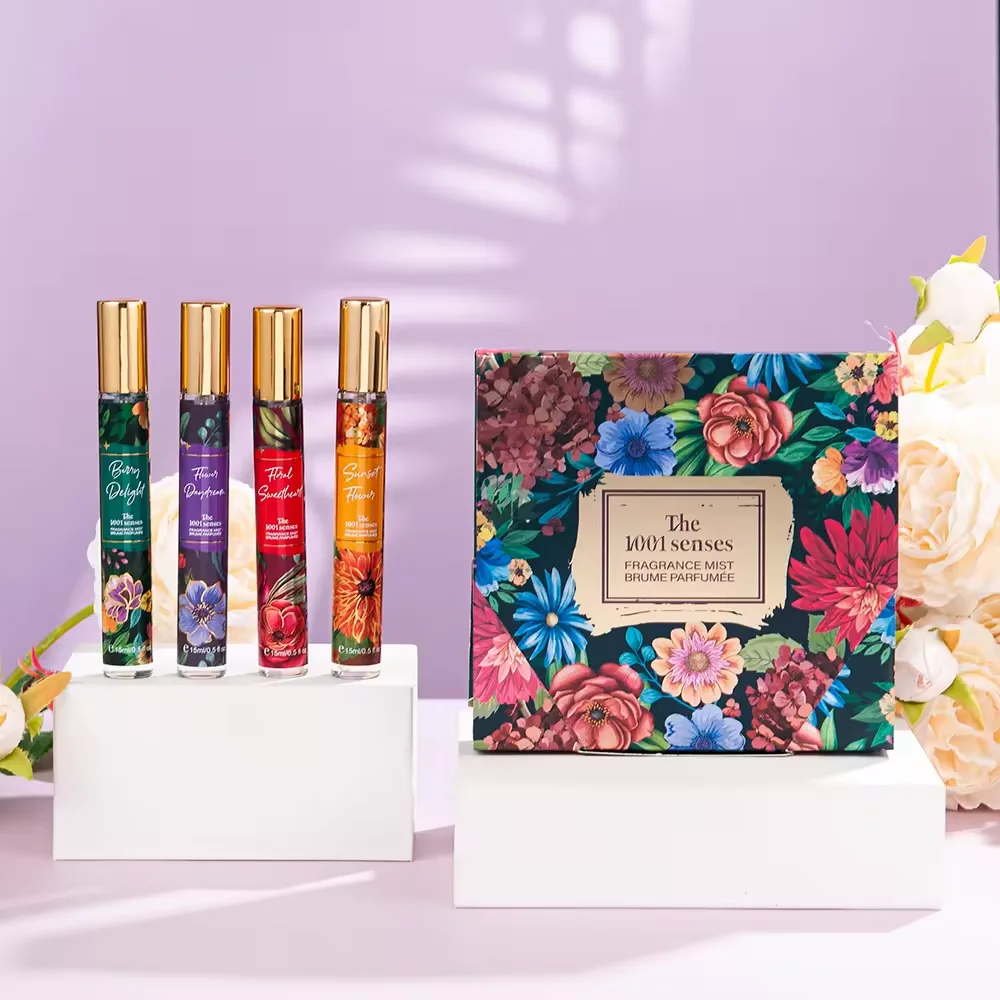 Beauty Secret mini perfume gift sets 4pc 15ml flavor fragrance spray body mist women accept private label travel/daily
