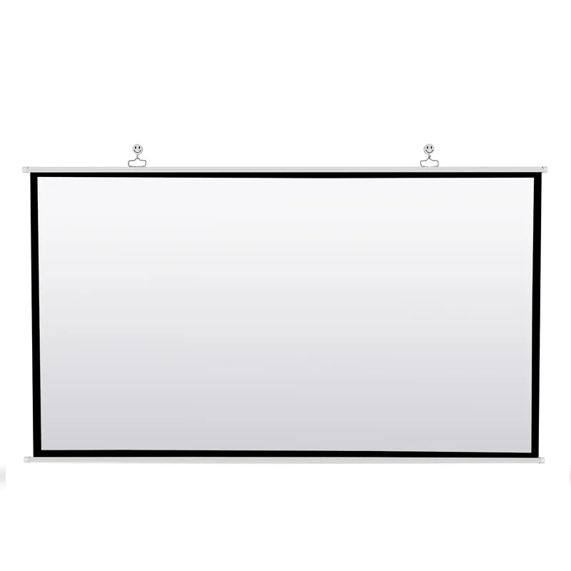 Foldable projector screen 120 projection white fiberglass fabric