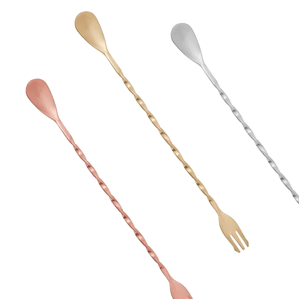 
Custom high quality bar tools metal tear drop bar spoon mixing spoon 