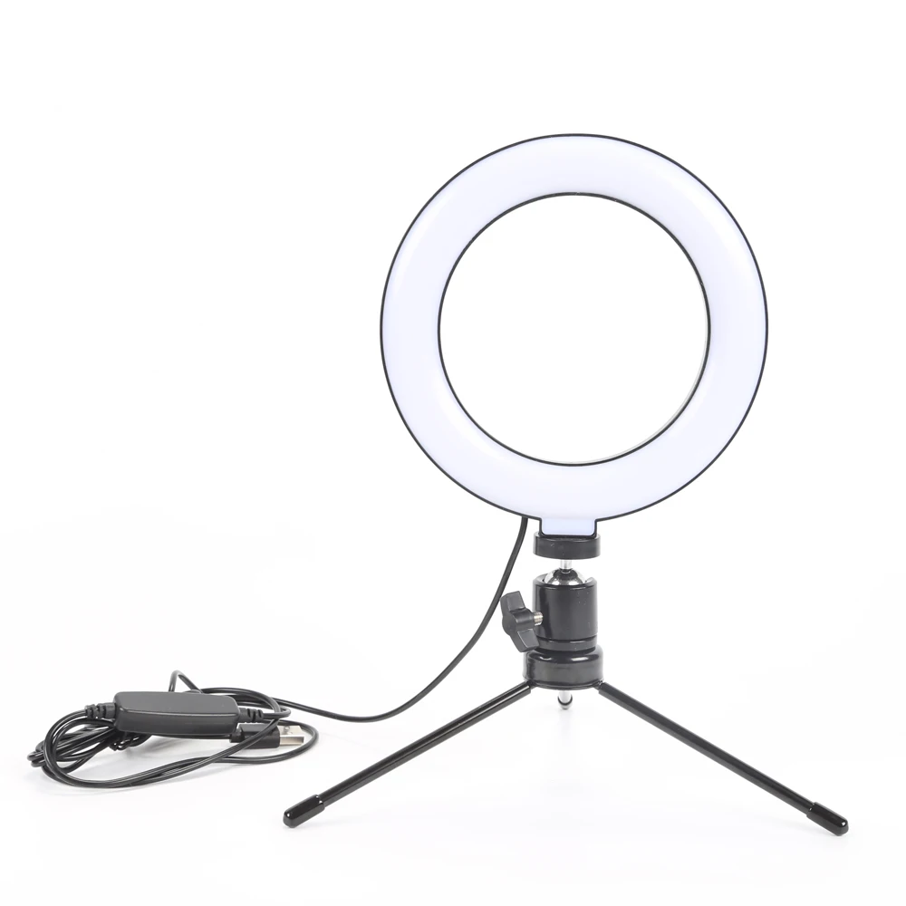 Wholesale Portable 6 inch LED Video Ring Light with Tripod for Live Stream/Makeup/YouTube Video