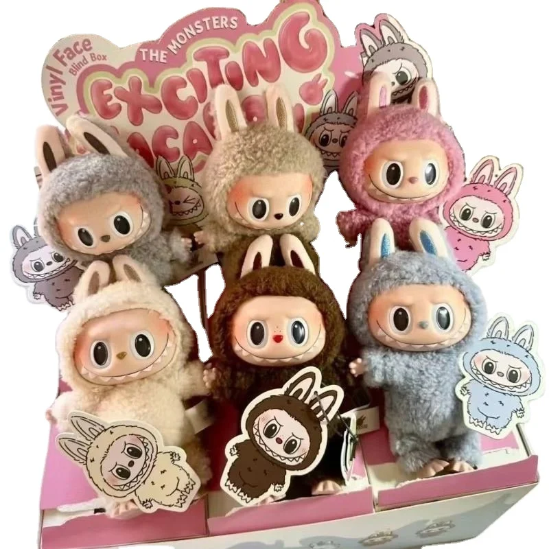 High Quality Stock Creative Labubu Doll Macaron Bind Box Popmarts Trendy Play Pvc Labubu Blind Box Figure Kids Toys For Gifts